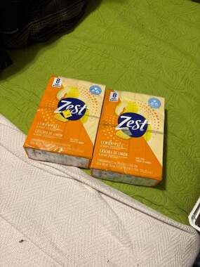 Zest Lemon Peel & Agave Bar Soap, 8 Bars per Pack, 3.2 oz Each (Pack of 2)